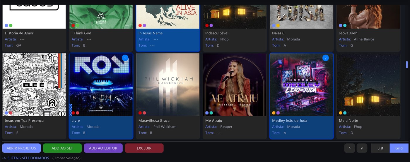 Biblioteca de músicas do Automate Manager