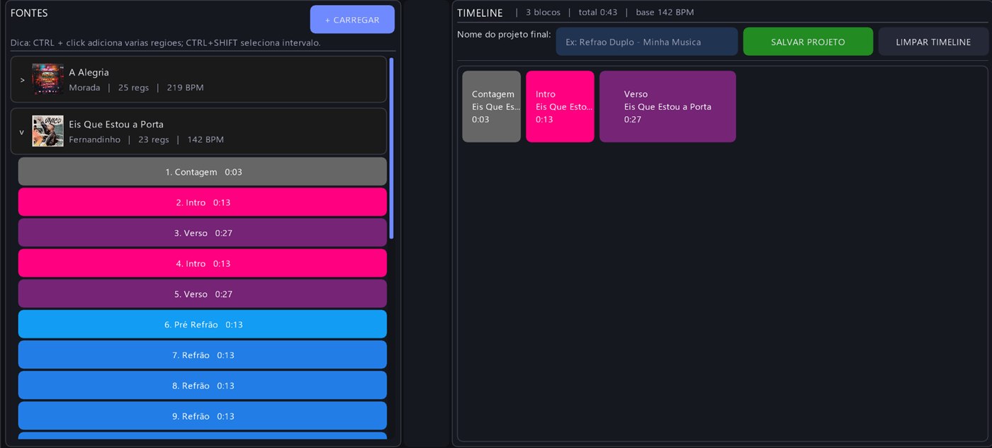 Editor de música e criador de medley no Automate Manager